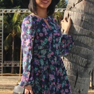Floral chiffon romper